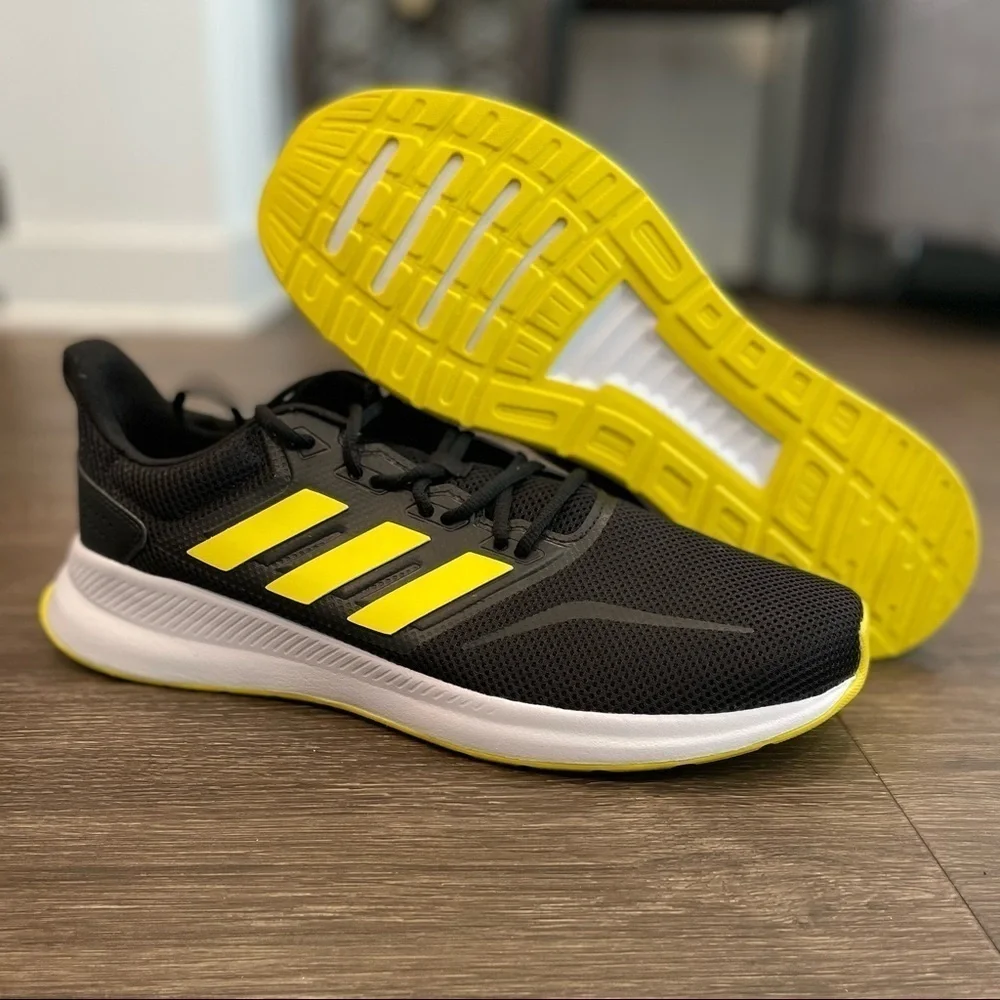 Adidas Runfalcon K 'Shock Yellow' Marathon sz 12